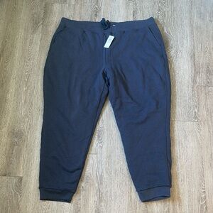 New nwt LL Bean 1912 Sherpa Lined Lounge Sweat Pants xxl Blue Jogger Fleece